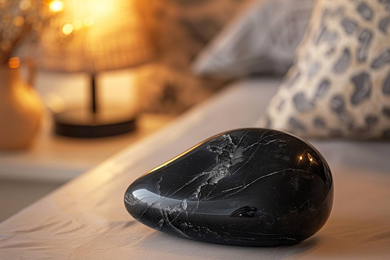 Dormir paisiblement avec un onyx noir apaisant 
S'endormir sereinement près d'un onyx noir mystique