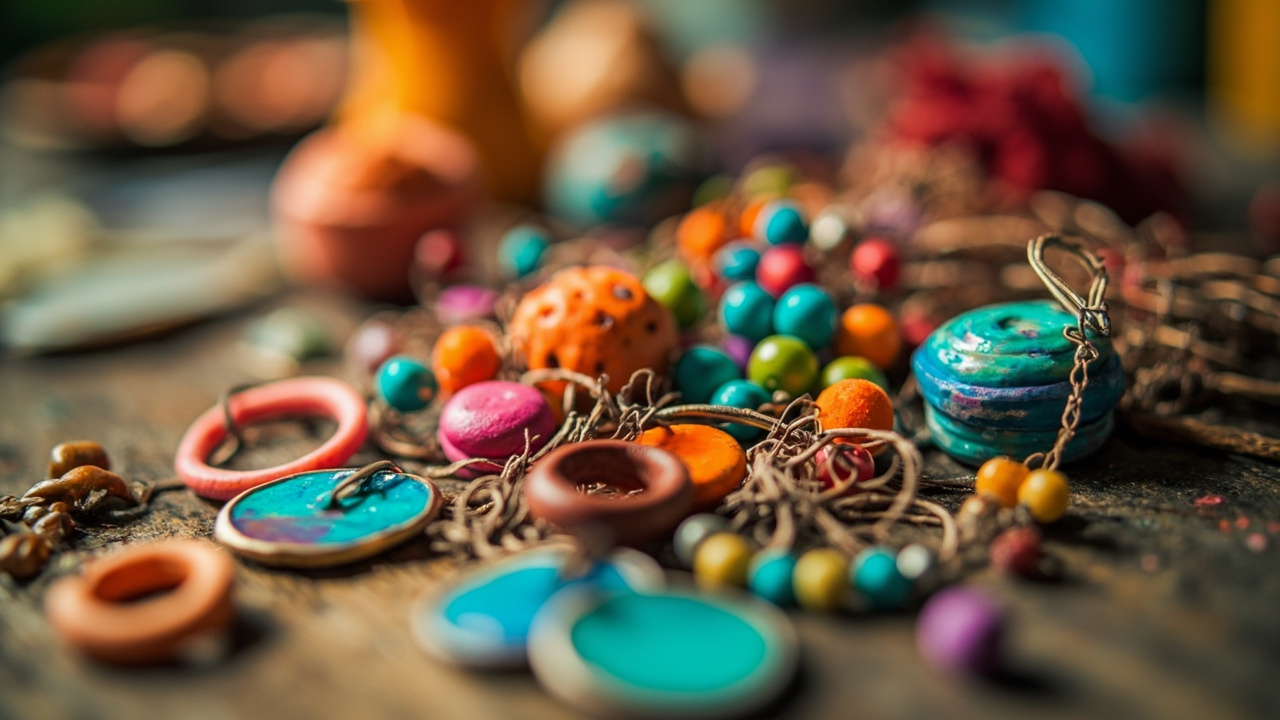 Femme créant bijoux pour loisirs et bien etre  
Activite manuelle de femmes pour bien etre